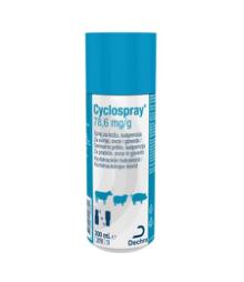 Cyclospray 78,6 mg/g, dermalno pršilo, suspenzija za prašiče, ovce in govedo