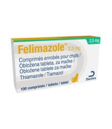 Felimazole 2,5 mg obložene tablete za mačke