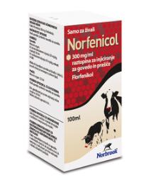 Norfenicol 300 mg/ml raztopina za injiciranje za govedo in prašiče