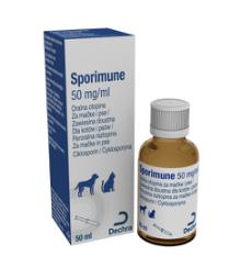 Sporimune 50 mg/ml peroralna raztopina za mačke in pse